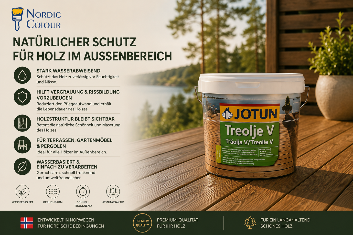 JOTUN TREOLJE V - Holzöl farblos - 2,7 l