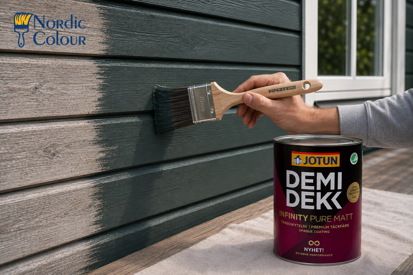 JOTUN DEMIDEKK INFINITY PURE MATT getönt - deckend matte Holzfarbe f. außen