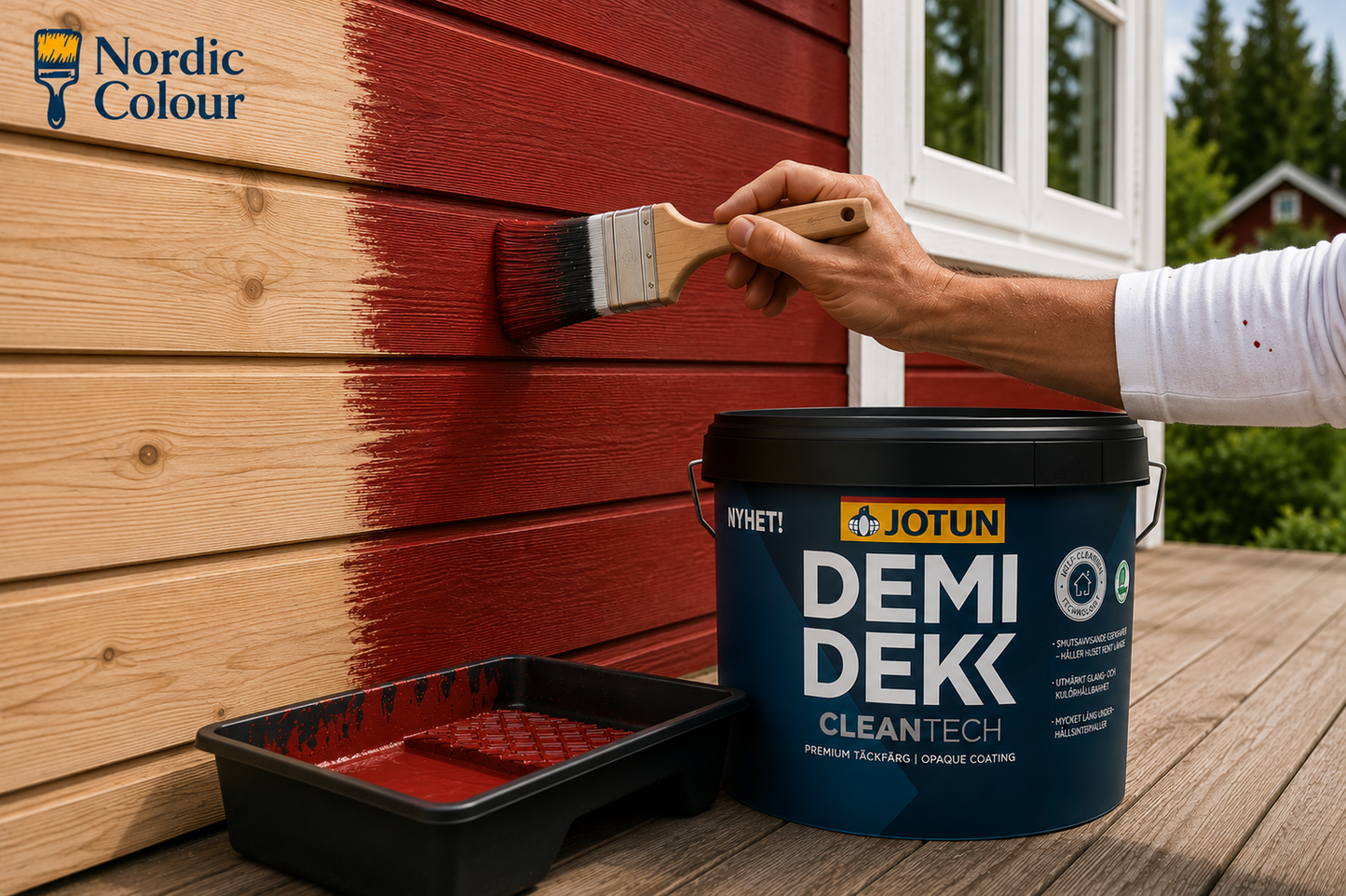 JOTUN DEMIDEKK Cleantech Holzfarbe außen