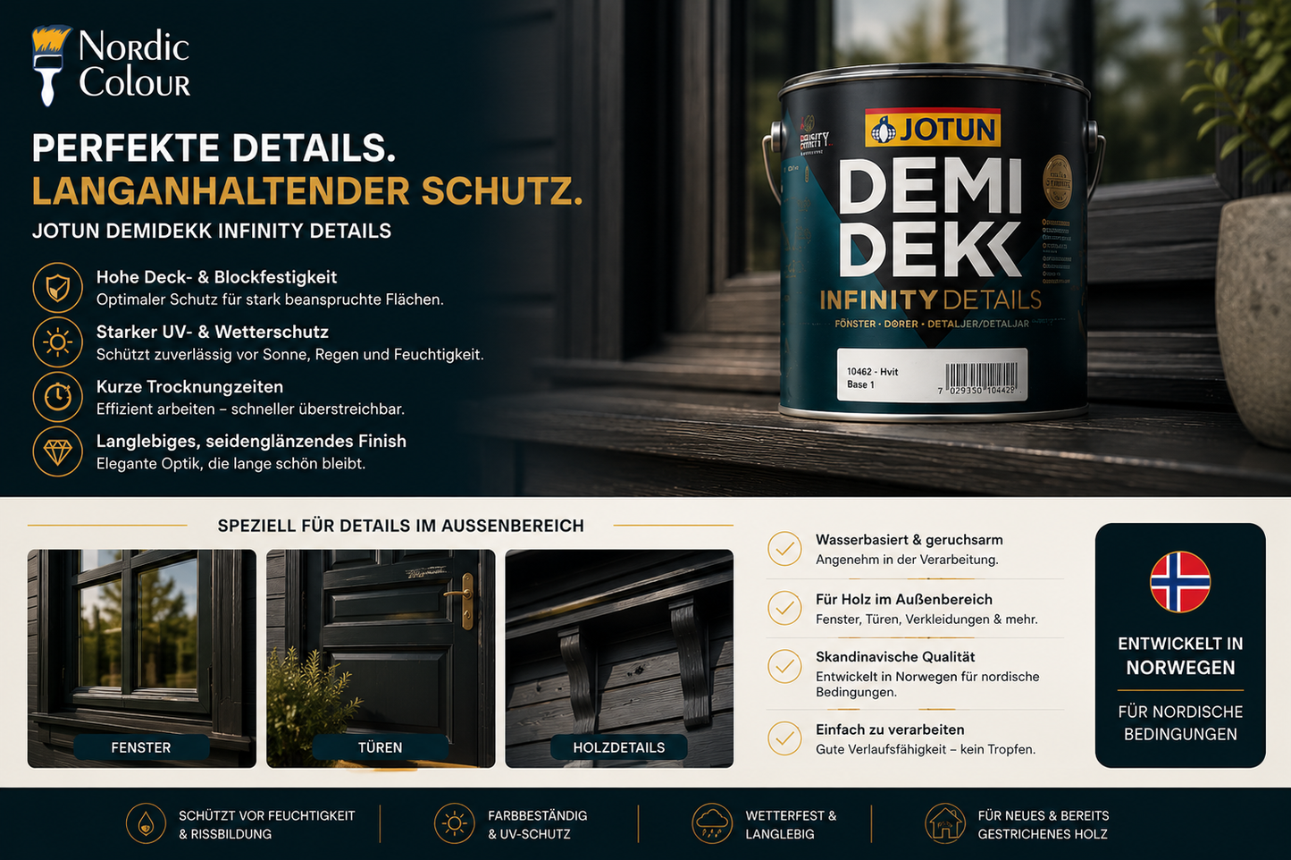 JOTUN DEMIDEKK INFINITY DETAILS getönt - Holzfarbe f. Fenster & Türen