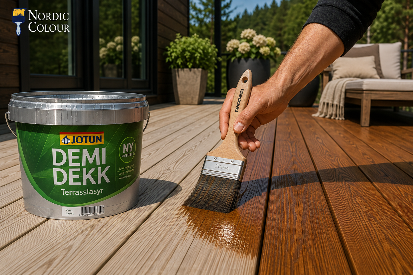 JOTUN DEMIDEKK Terrasslasyr - wasserbasierendes Holzöl, getönt