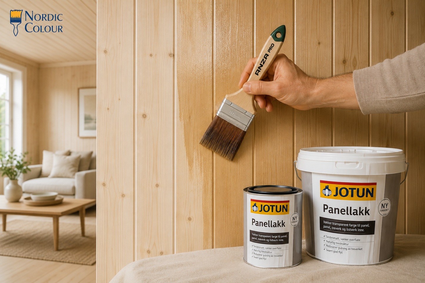 JOTUN Panellakk - seidenmatte Acryllasur für Innen