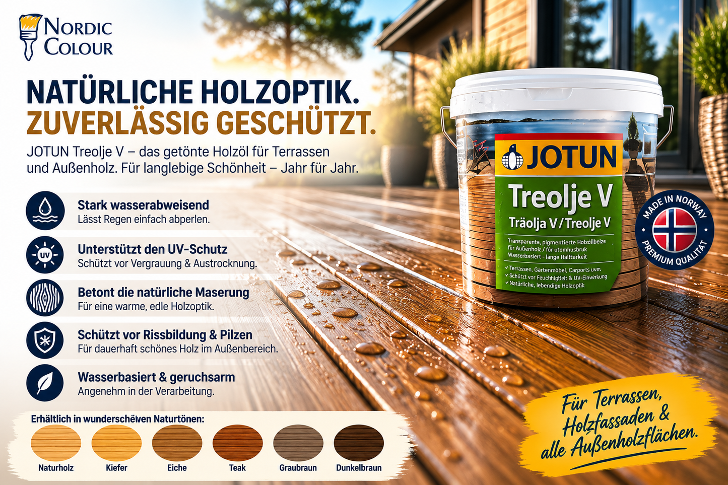 JOTUN TREOLJE V - Holzöl getönt - 3,0 l