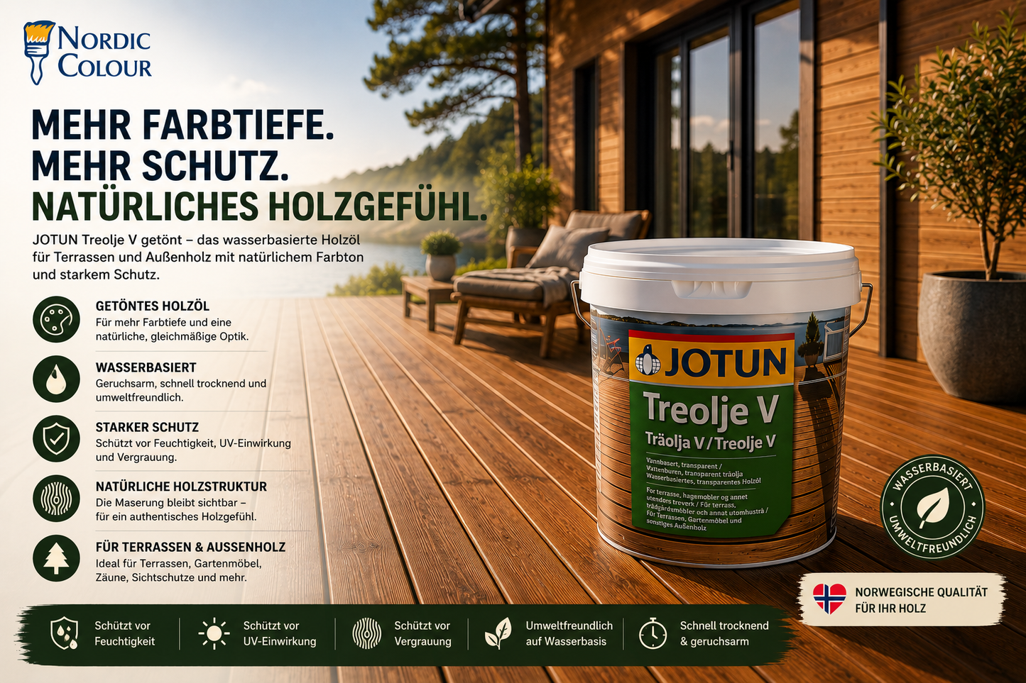 JOTUN TREOLJE V - Holzöl getönt - 3,0 l